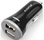 Aligator 2x USB 3,4A Smart IC autonabíječka + lightning kabel, černáAligator 2x USB 3,4A Smart IC autonabíječka + lightning kabel, černá