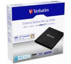 Verbatim Slimline Blu‑ray USB‑C 43889 černá