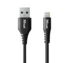 Trust dátový kábel Ndura USB-A / Lightning 1 m čierna