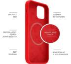Fixed MagFlow pouzdro s podporou MagSafe pro Apple iPhone 12 Pro Max červená
