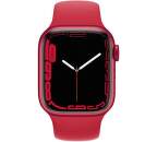 Apple Watch Series 7 GPS + Cellular 41 mm (PRODUCT)RED hliník s (PRODUCT)RED športovým remienkom