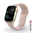 Swissten silikónový remienok pre Apple Watch 42444549 mm ružový (2)