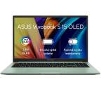 ASUS VivoBook S 15 OLED (W3502ZA-MA327W) zelený