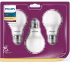 LED Philips žárovka 3-balení, 10,5W, E27, teplá bílá
