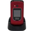 Mobilní telefon CPA Halo 15 červený s nabíjecím stojánkem