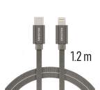Swissten USB-C/Lightning datový kabel 1,2m, šedá