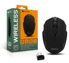 CANYON FMSOW01, bezdrôtová optická myš, USB, čierna, 1600 dpi, čierna