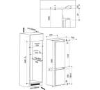 WHIRLPOOL SP40 802 EU, Vestavná kombinovaná chladnička