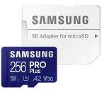 Samsung MicroSDXC 256 GB PRO Plus + SD Adaptér
