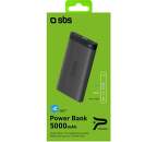 SBS powerbanka 5000 mAh USB/USB-C, černá