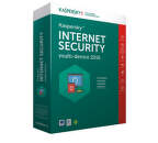 Kaspersky Internet Security MD 2016 pro 4 PC /12 měsíců,  nová licence