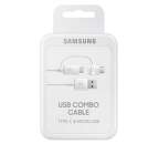 Samsung EP-DG930DWEGWW kombo kabel USB-C a micro USB 1m, bílá