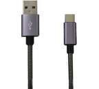 Mobilnet Micro USB kabel 2A 1m, šedá