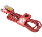 Tribe micro USB kabel 1,2m Iron Man, červená