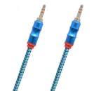 Mobilnet 2x3,5mm jack AUX kabel 3m, světle modrá