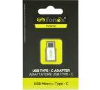 Fonex Micro USB/USB-C adaptér, bílá
