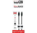 Winner datový kabel USB-C/USB-C 0,5 m 3 A černý
