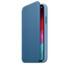 Apple kožené pouzdro Folio pro iPhone XS, modrošedá