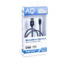 AQ Premium PC64010 USB 2.0 - micro USB kabel 1m, černá