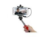 SBS mini selfie tyč s 3,5 mm konektorem 50 cm, červená