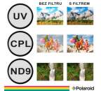 Polaroid 62 mm UV MC, CPL, ND9 Filtr kit 3ks