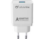 CellularLine nabíječka s USB-C kabelem 15W 1m, bílá
