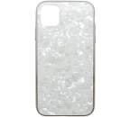 Mobilnet Marble Glass pouzdro pro Apple iPhone 11, bílá