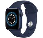 Apple Watch Series 6 40 mm modrý hliník s námořnický modrým sportovním řemínkem(2)