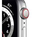 Apple Watch Series 6 GPS + Cellular 40 mm stříbrná ocel se stříbrným milánským tahem