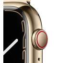 Apple Watch Series 7 GPS + Cellular 45 mm zlatá nerezová oceľ so zlatým milánskym ťahom