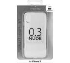 Puro Nude 0.3 pouzdro pro Apple iPhone X, transparentní