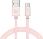 Swissten kabel USB/Micro USB 1,2 m, růžovo-zlatá