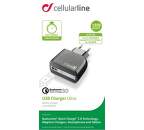 CellularLine Quick Charge 3.0 1xUSB 18W nabíječka, černá