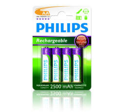 Philips Rechargeable AA (HR6), 4ks