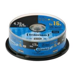 INTENSO DVD+R, 4111154, 25-pack, 4.7GB, 16x, cake box