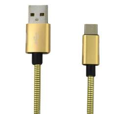 Mobilnet USB/USB-C kabel 1 m, zlatá