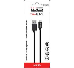 Winner datový Micro-USB kabel 2m, černá