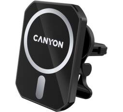 Canyon CNE-CCA15B01 magnetický držák do mřížky s bezdrátovým nabíjením pro iPhone 12/13 15W černý