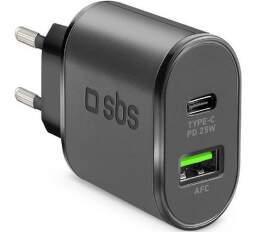 SBS adaptér USB AFC/USB-C PD 25W černý