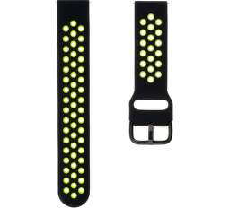 Fixed sportovní silikonový řemínek pro smartwatch 20 mm černo-limetkový