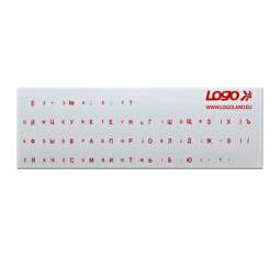 LOGO ENNR012M0L přelepky na klávesnici - azbuka (červené)