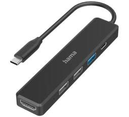 Hama USB-C Multiport hub černý