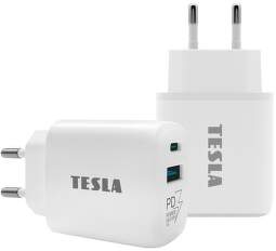 Tesla Power Charger T220 USB/USB-C nabíječka PD 3.0/PPS 25W bílá