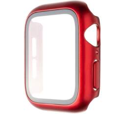 Fixed Pure+ pouzdro pro Apple Watch Series 7 45 mm červené + sklo