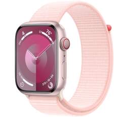Apple Watch Series 9 GPS + Cellular 45 mm růžový hliník s růžovým řemínkem