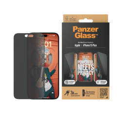 PanzerGlass Ultra-Wide Fit Privacy tvrdené sklo s aplikátorom pre iPhone 15 Pro čierne (1)