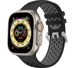 Cubenest športový remienok pre Apple Watch 42444549 mm čierno-sivý (1)