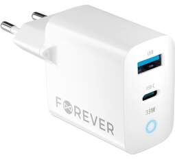 Forever TC-06-33AC síťová nabíječka USB/USB-C 33 W GaN bílá