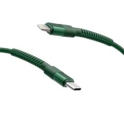 Mobilnet USB-C/Lightning kabel 60 W 1 m zelený