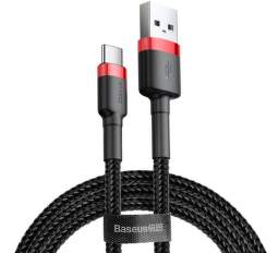 Baseus Cafule datový kabel USB/USB-C QC 3.0 3A 0,5 m černo-červený